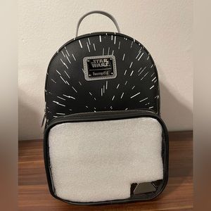 NWT Disney Parks Loungefly Star Wars A New Hope Mini Backpack Pin Display Bag